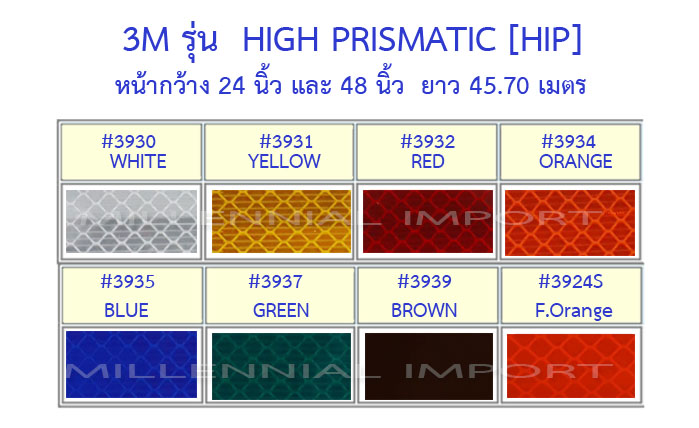 สติกเกอร์สะท้อนแสง 3M HIGH PRISMATIC (HIP)