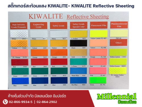 สติ๊กเกอร์สะท้อนแสง KIWALITE- KIWALITE Reflective Sheeting